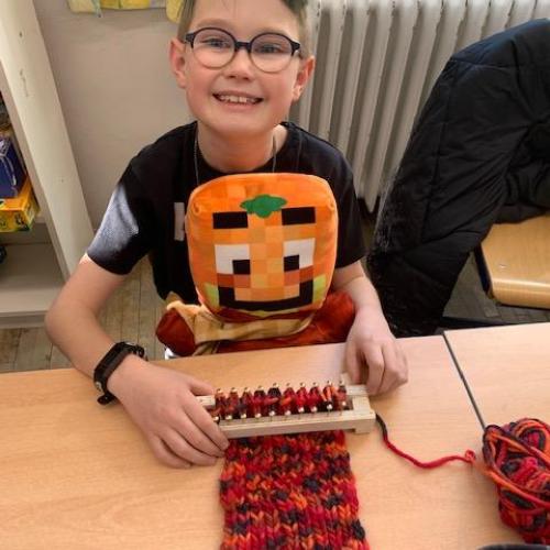 Stricken mit der Strickleiste