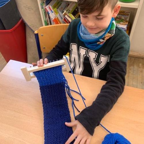 Stricken mit der Strickleiste